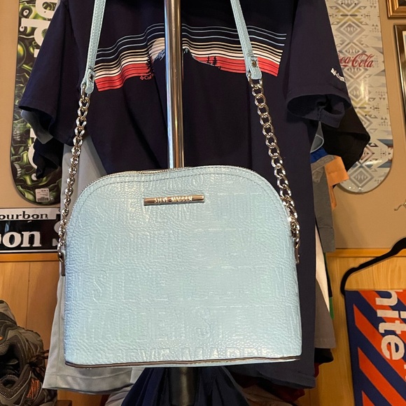 Beautiful Steve Madden blue faux leather bag - Picture 2 of 10